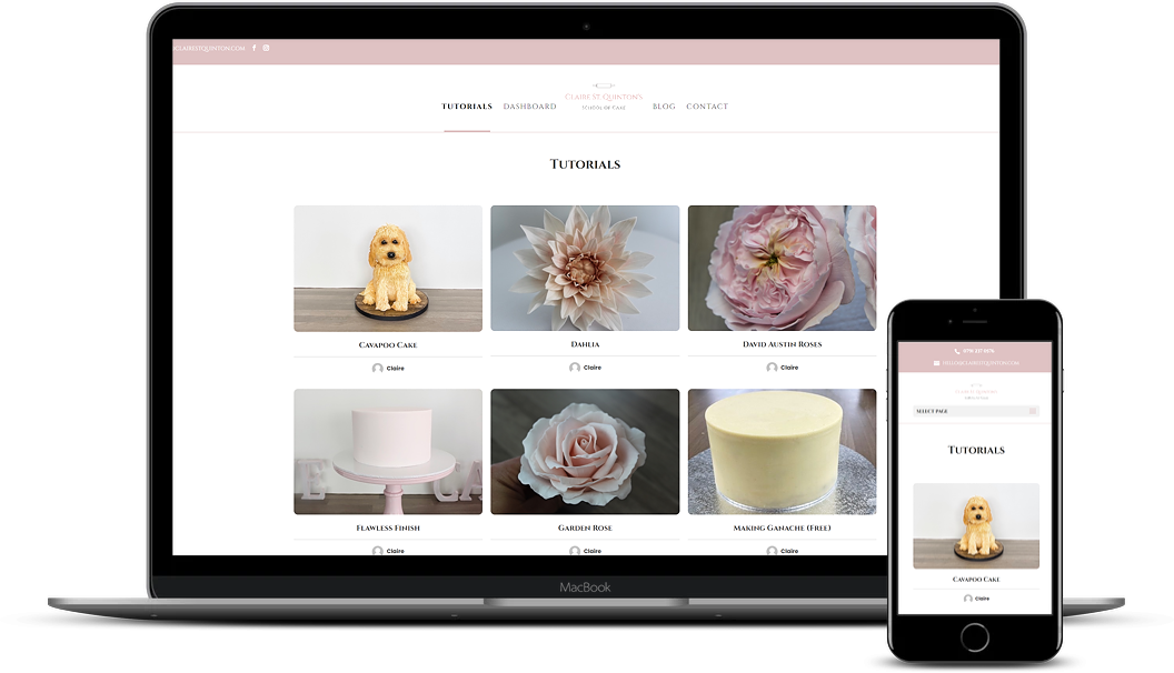 Roman Britons websites portfolio - Claire St Quinton School of Cake